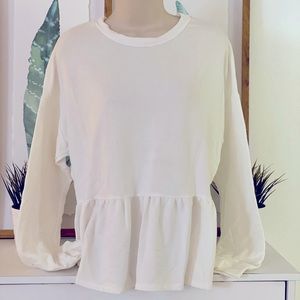 White peplum shirt